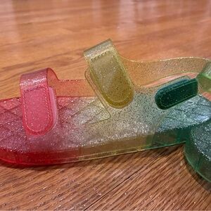 GAP Glittery Red, Yellow, and Green Kids Sandals